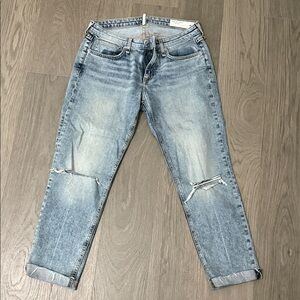 rag & bone Light Wash Distressed Ex Boyfriend Jeans